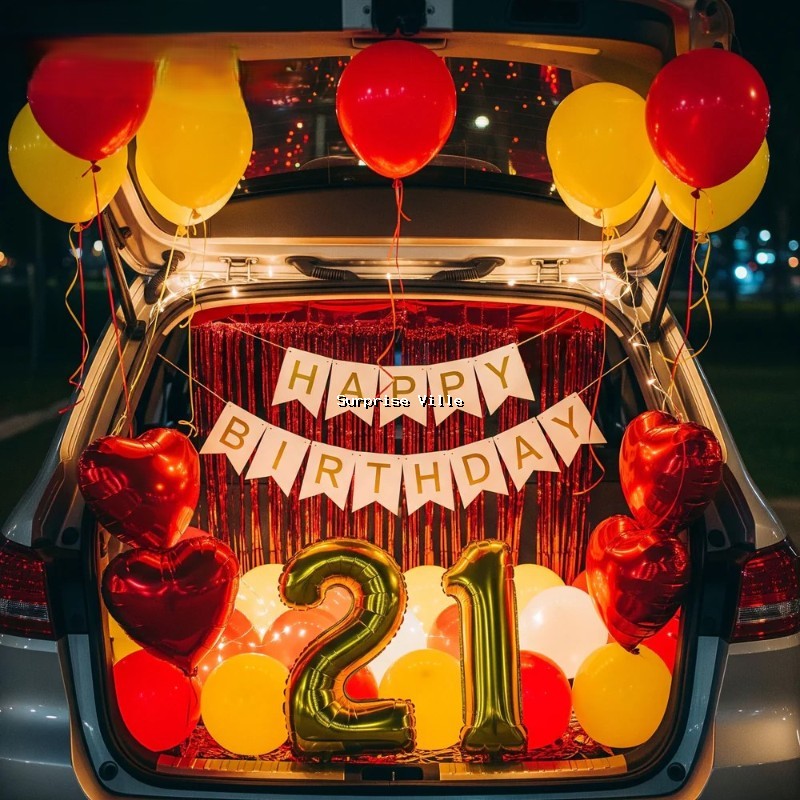 21st Birthday Car Boot Decor