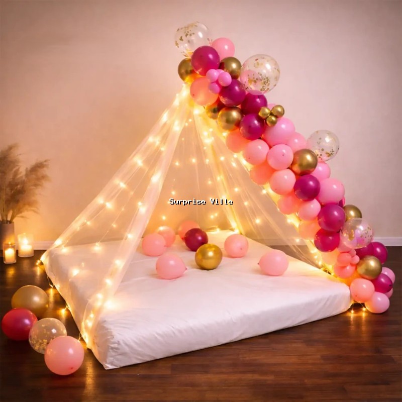 Romantic Balloon & Lights Canopy