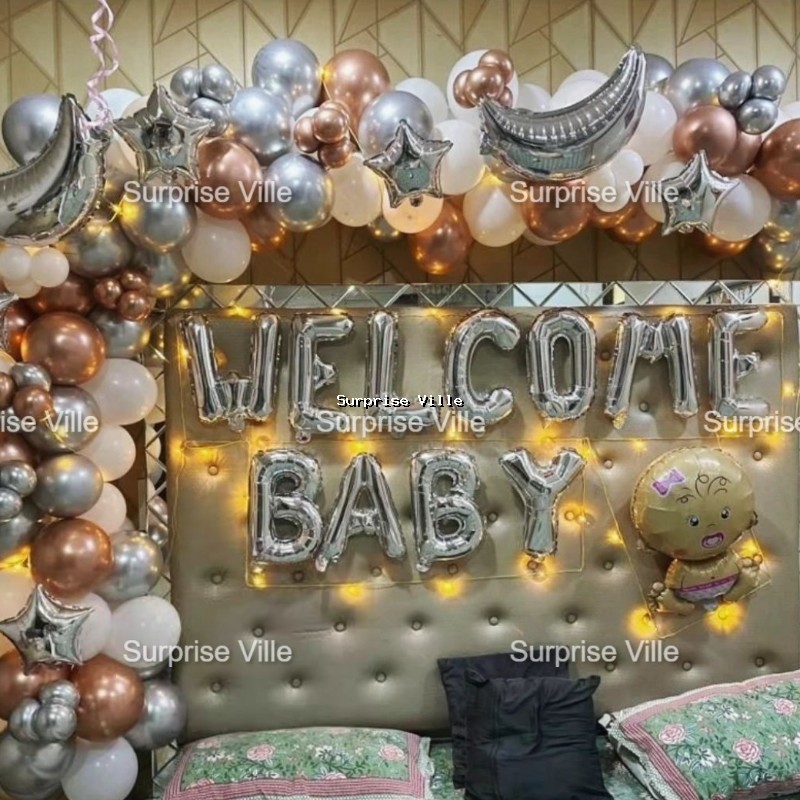Baby Welcome Chrome Backdrop