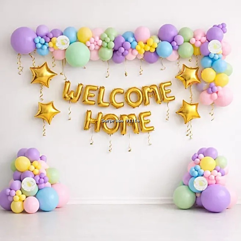 Pastel Welcome Home Balloon Decoration